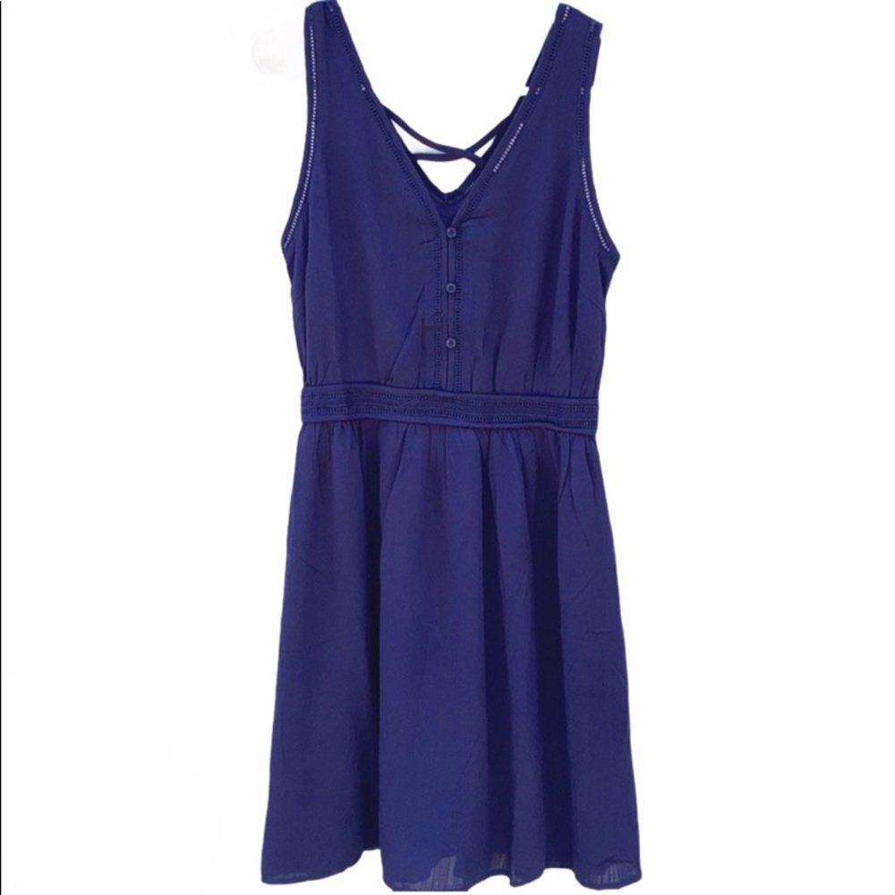 Skies are blue Womens Size XS sleeveless blue rayon sleeveless short dress NWOT